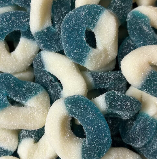 Anneaux à la framboise bleue