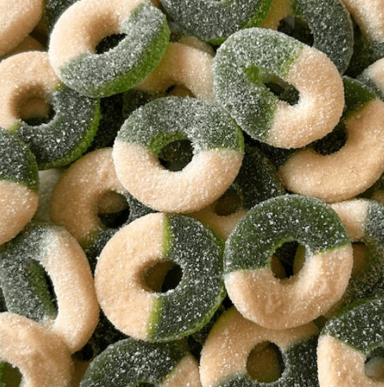 Anneaux à la pomme verte